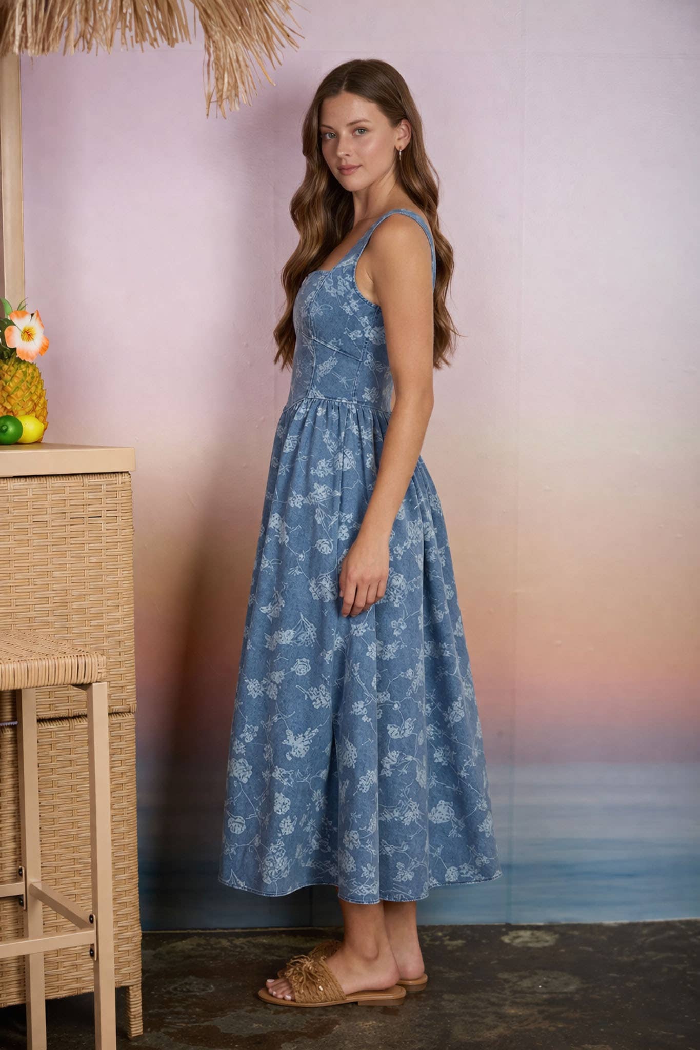Denim & Daisies Midi Dress