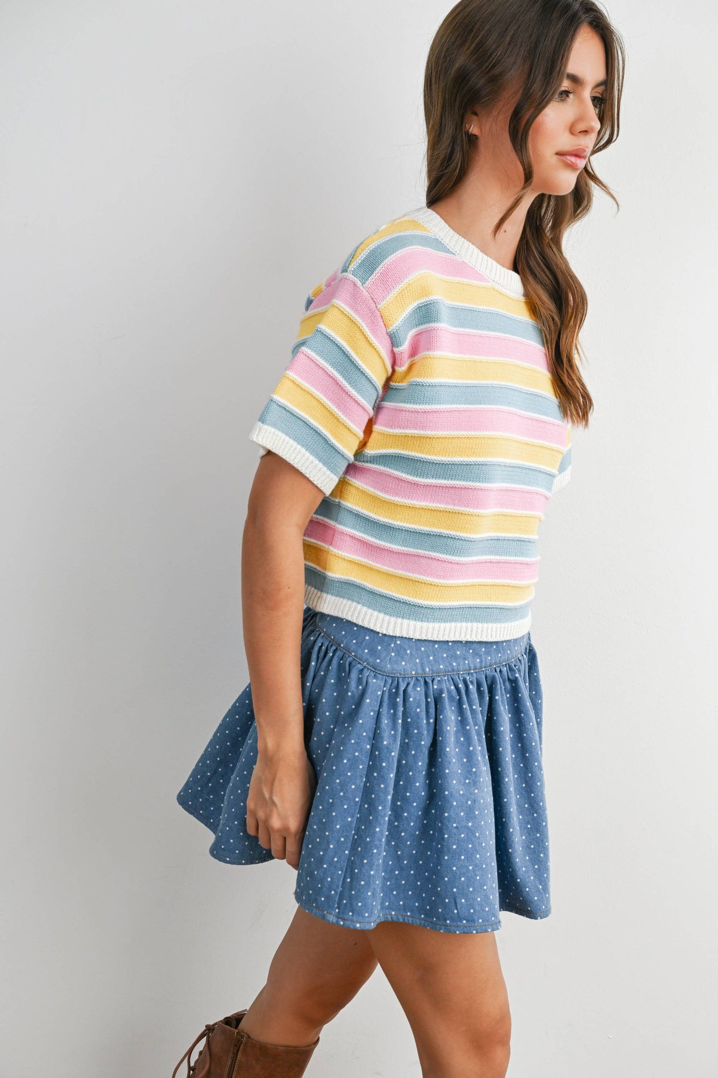 Hazy Days Stripe Knit Top