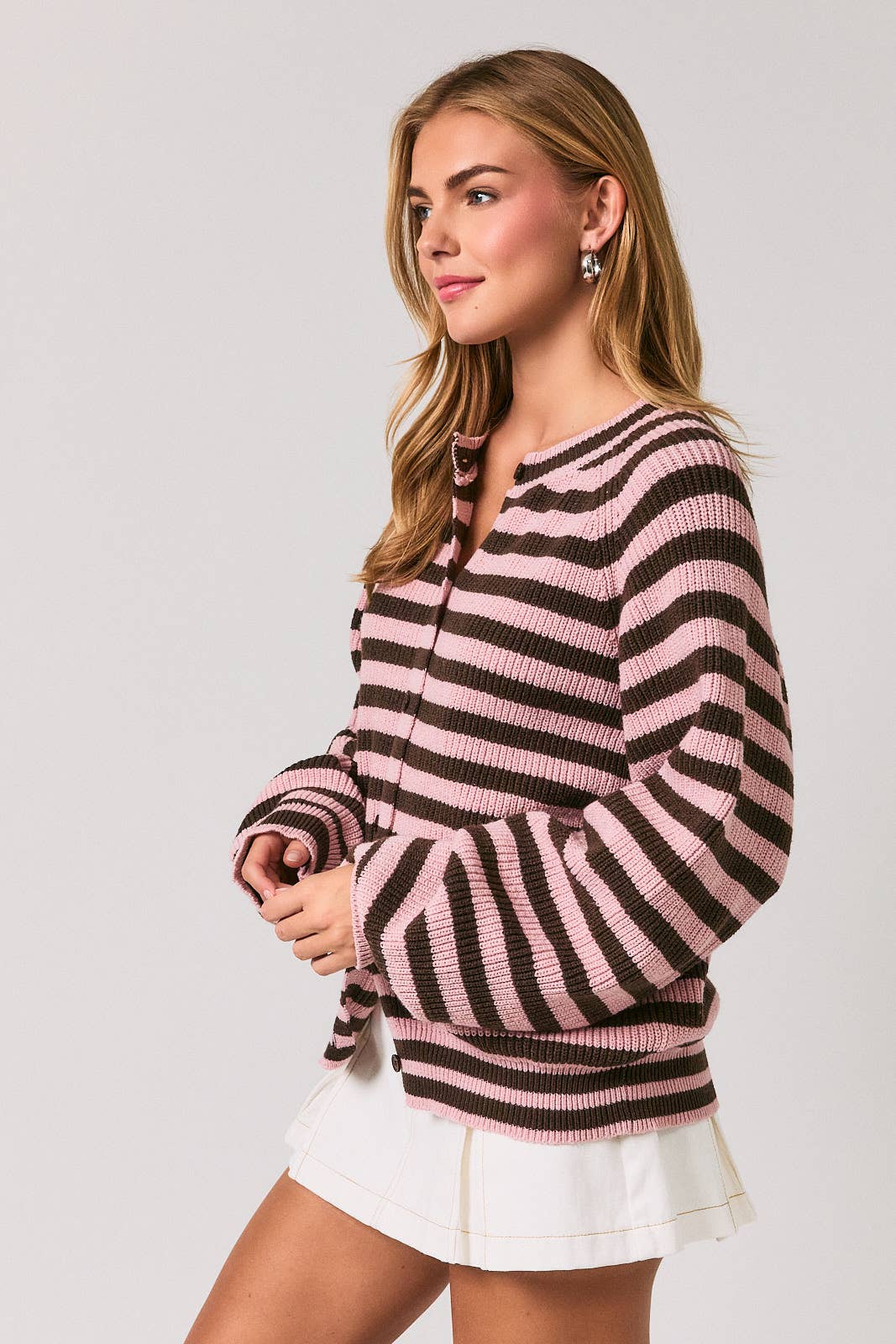 Candy Stripe Sweater Cardigan