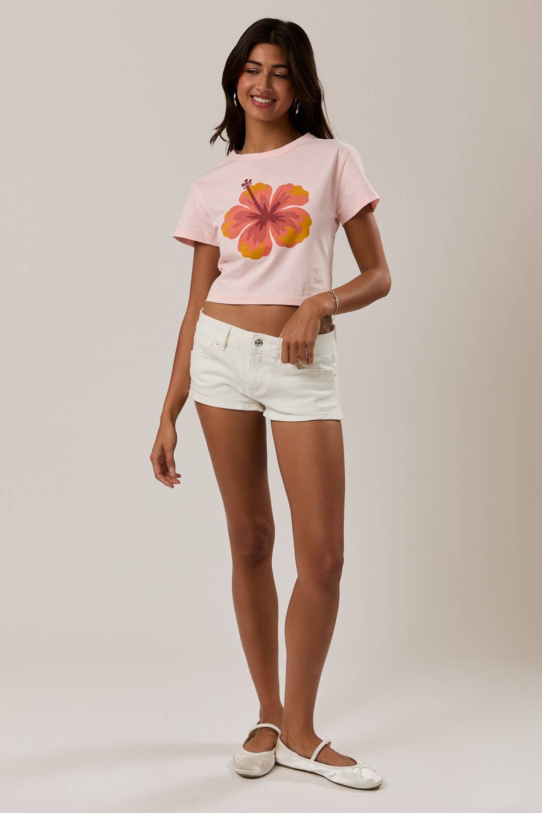 Hibiscus Short Sleeve Top