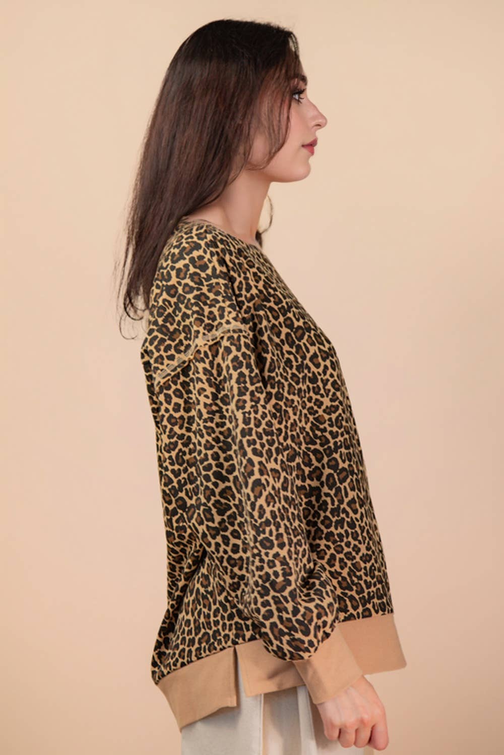 Leopard Printed Knit Top