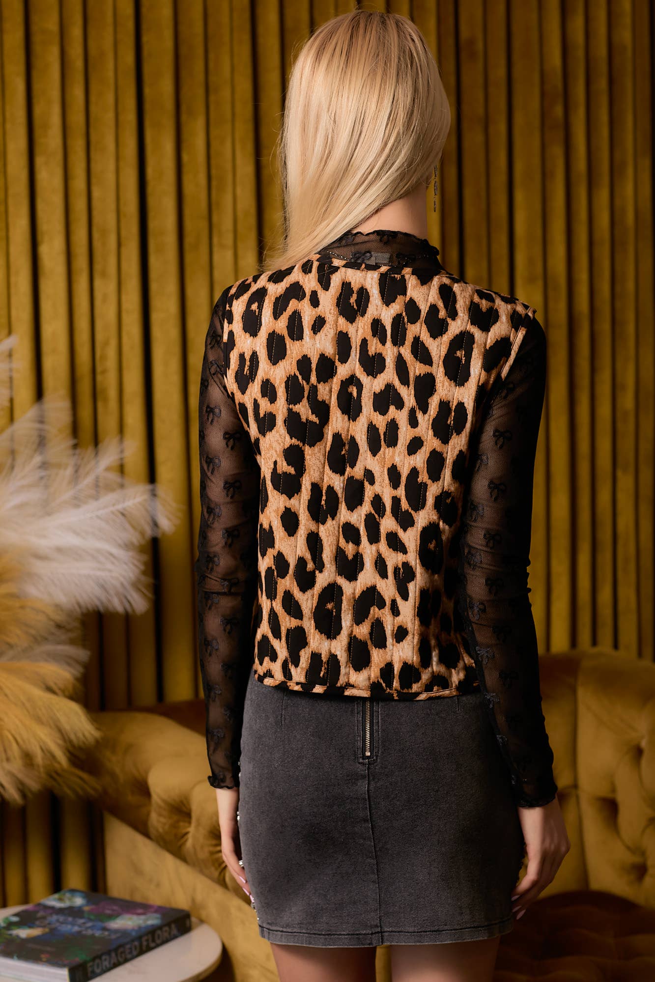Leah Leopard Quilted Vest