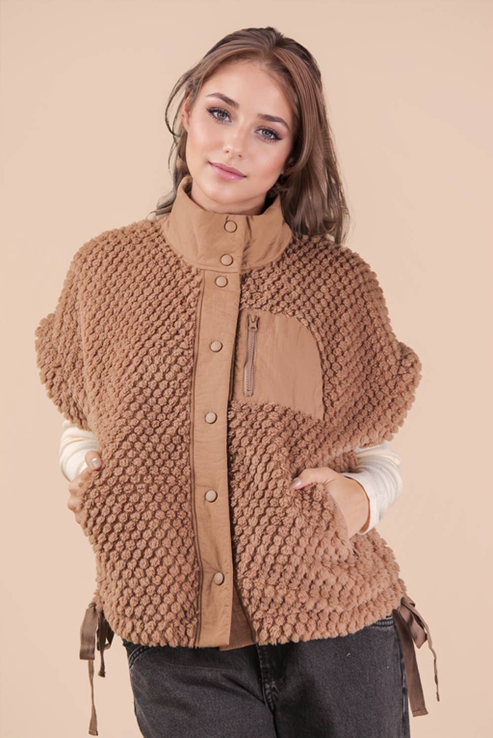 Mocha Textured Vest