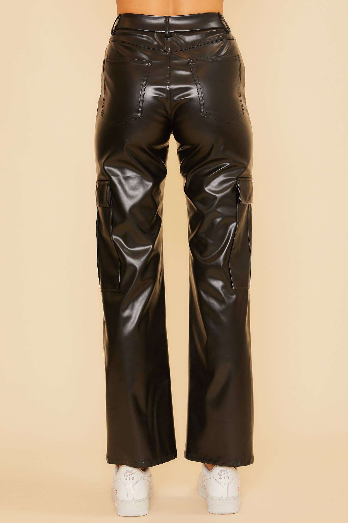Pleather Cargo Pants