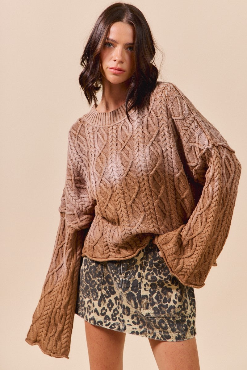 Harvest Moon Cable Knit Top