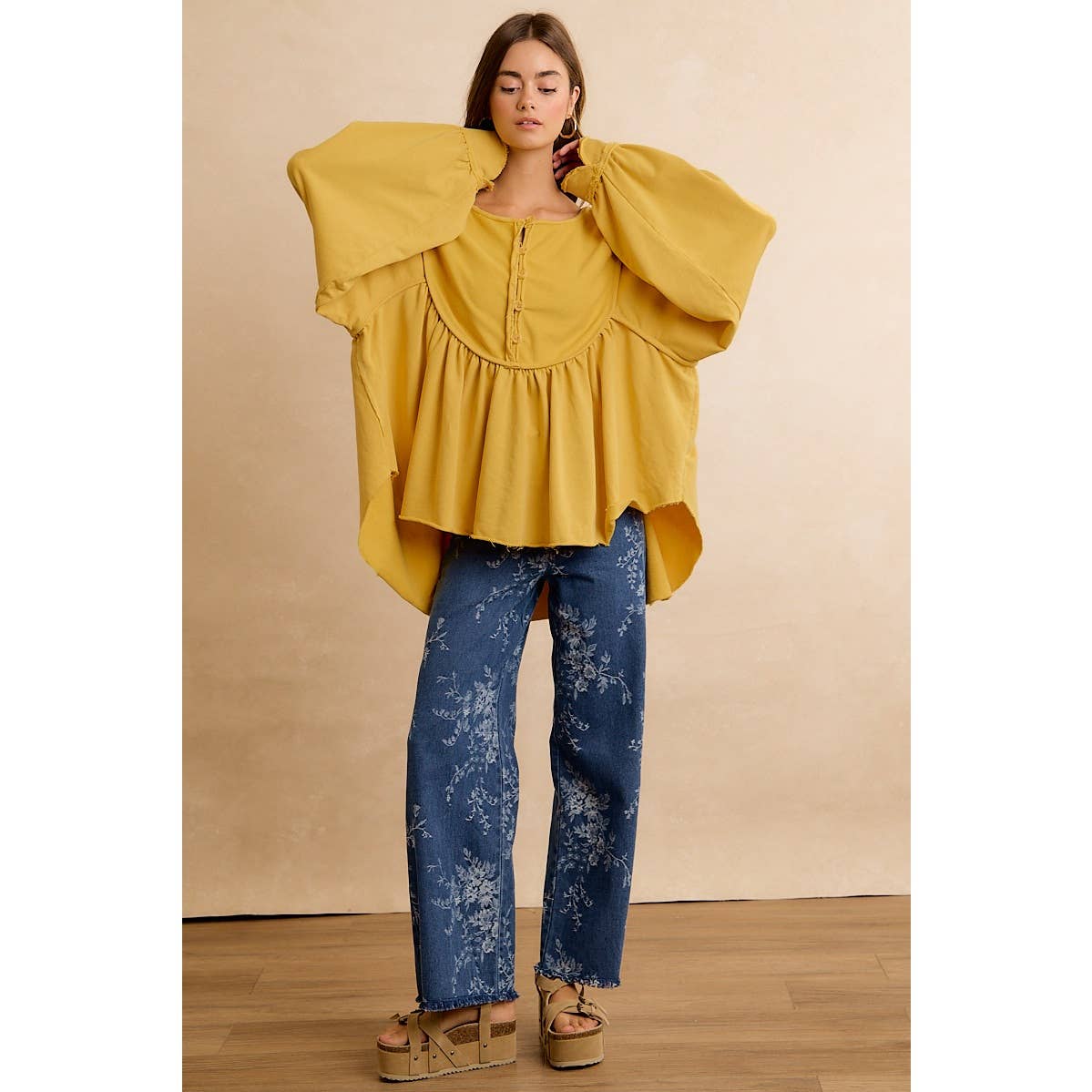 Vintage Vine Wide Leg Jeans