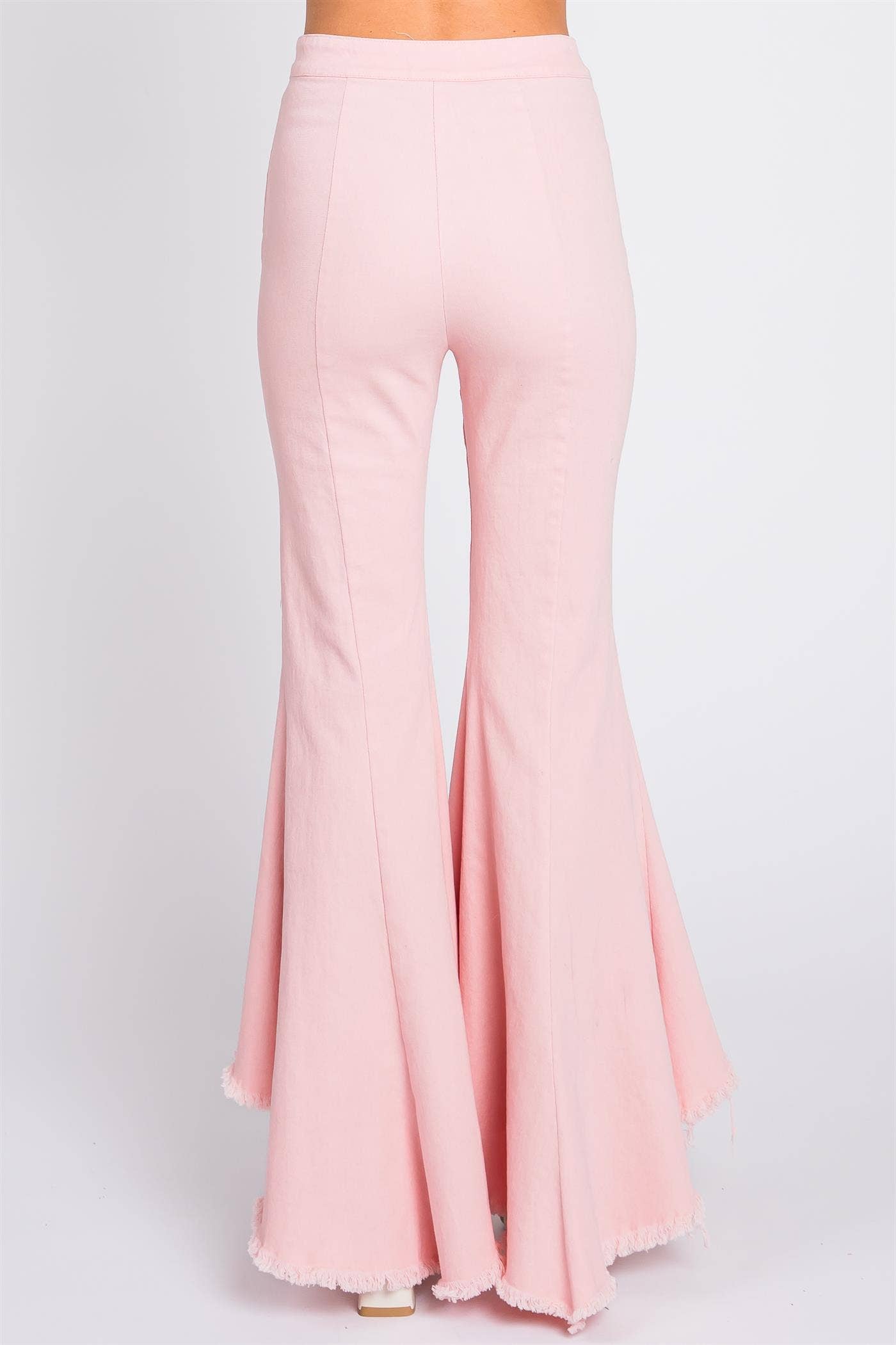 Frayed Hem Pink Jeans