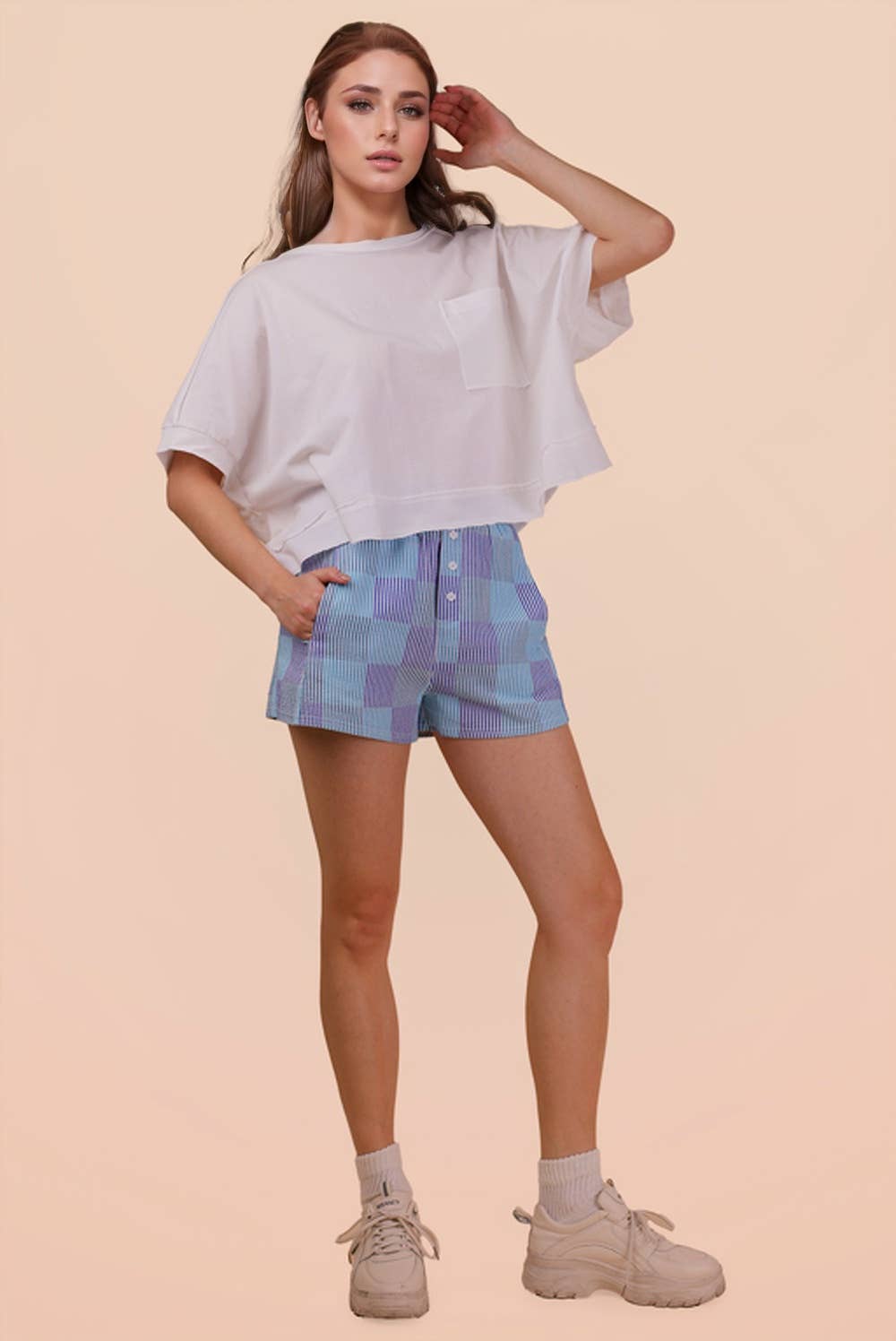 Checker Boxer Shorts - BLUE