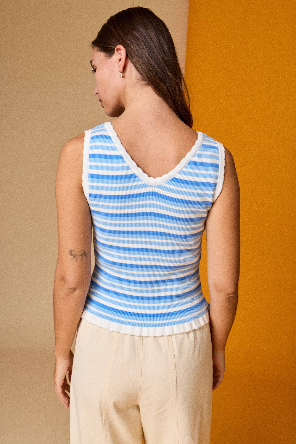 Striped Knit Tank Top