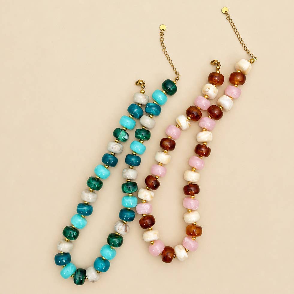 Chunky Multi Beaded Necklace