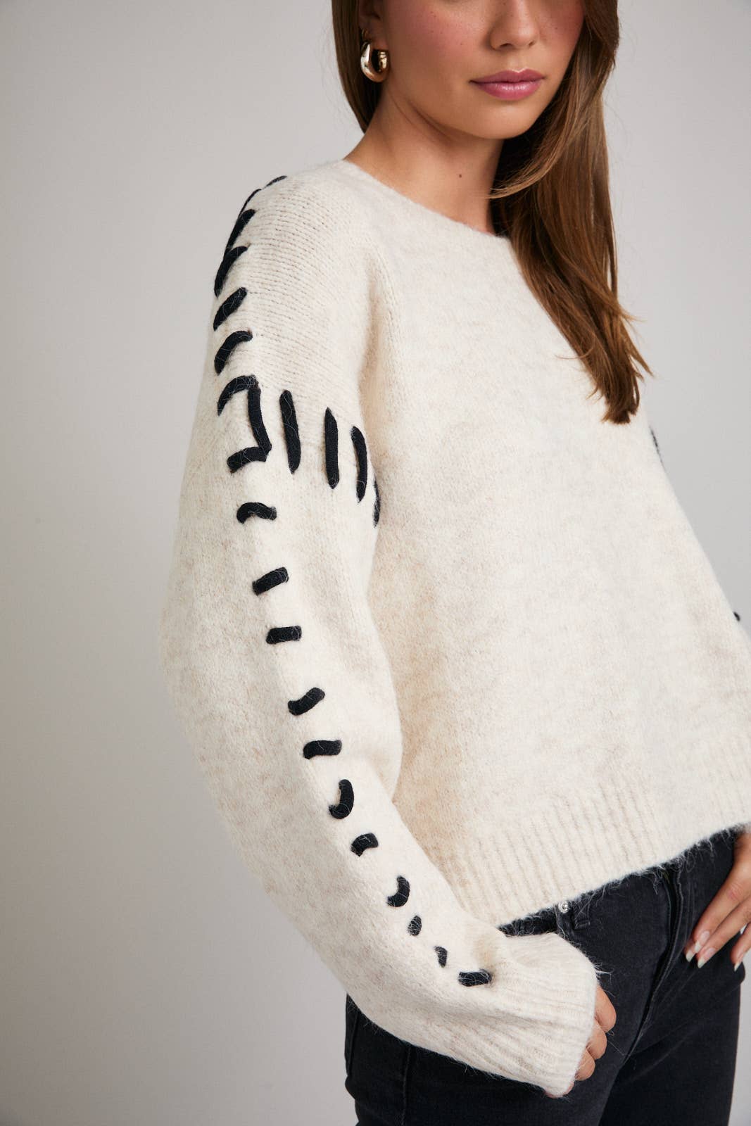 Open Stitch Sweater Top