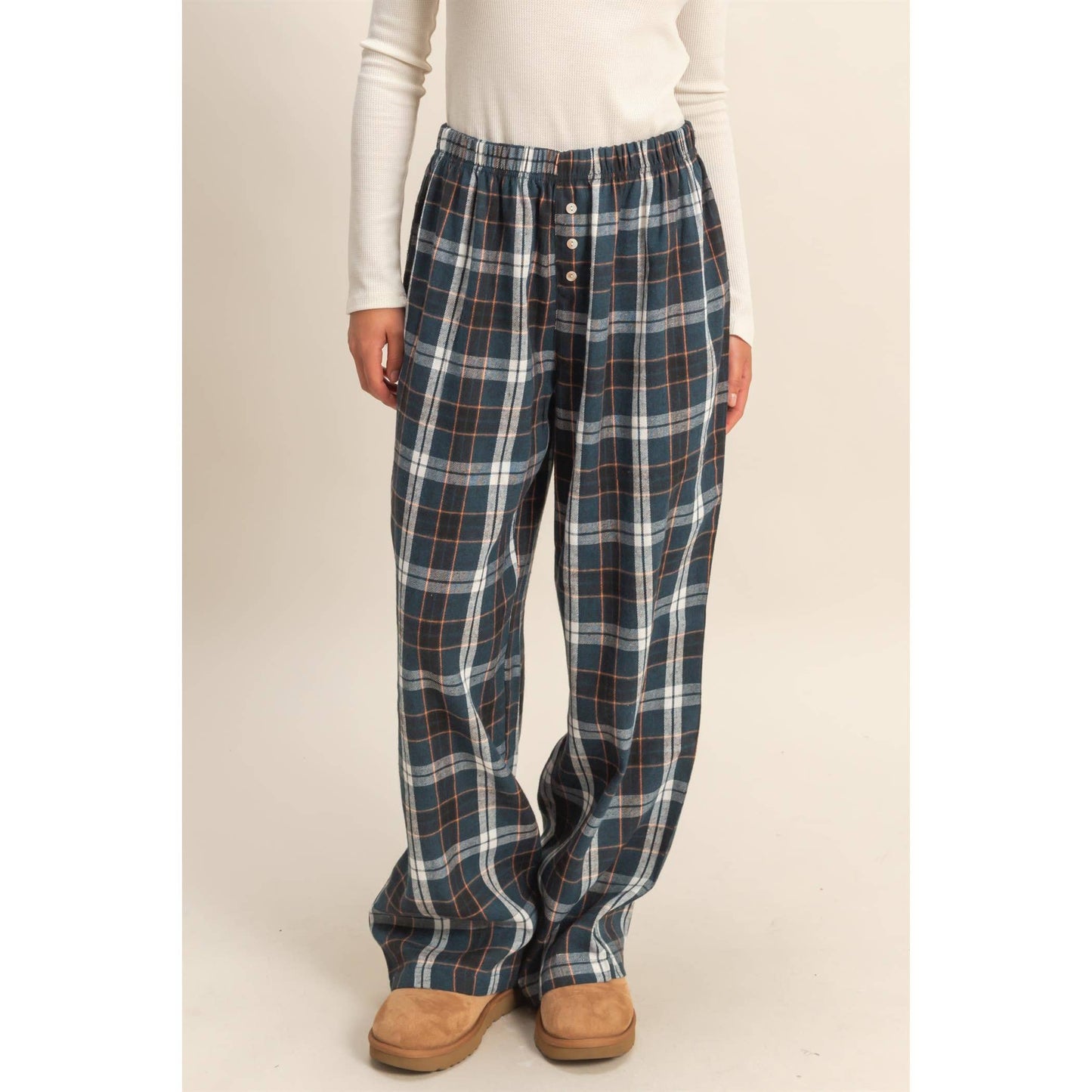 Navy Flannel Lounge Pants