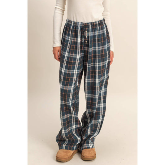 Navy Flannel Lounge Pants