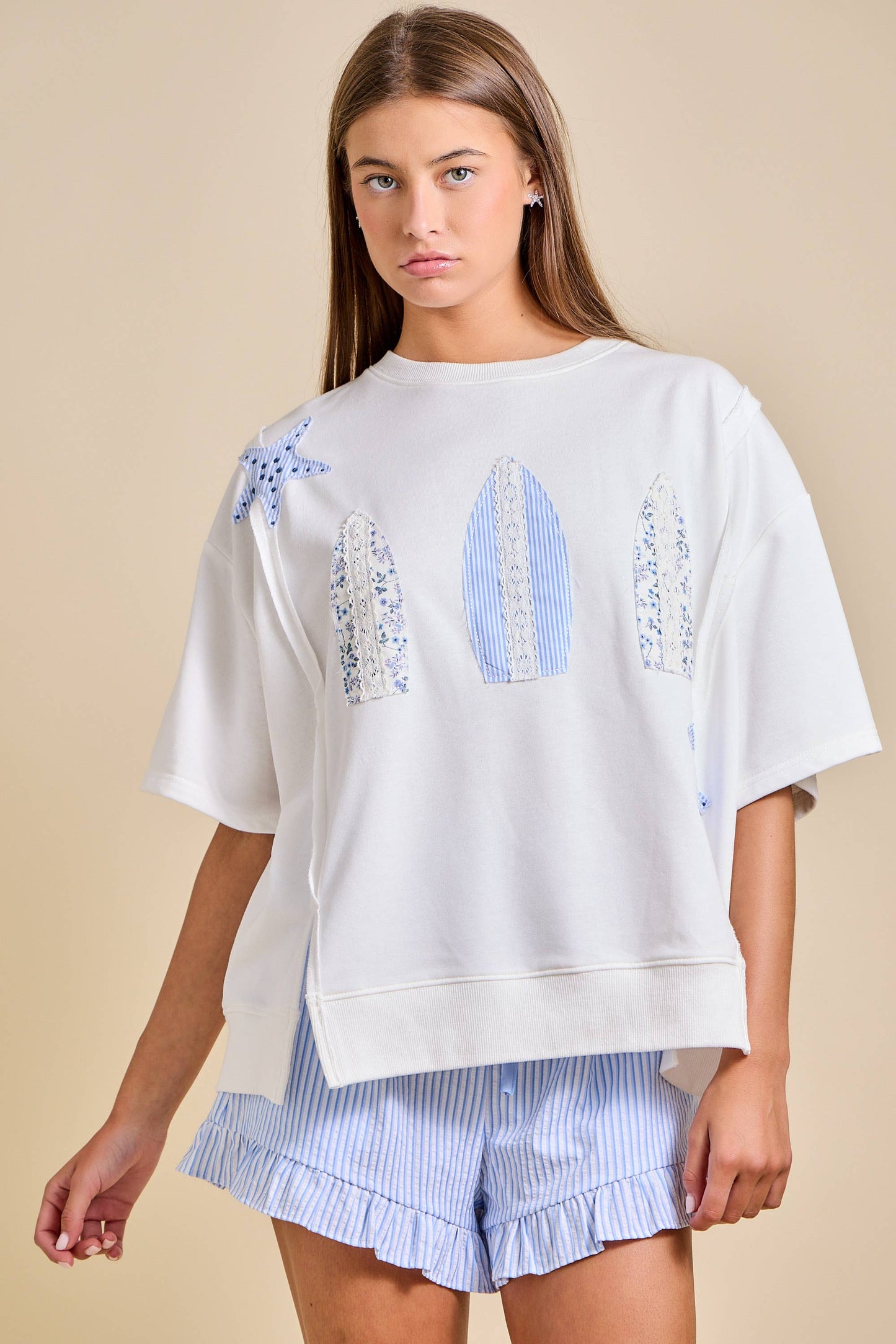Surfboard Patchwork Tee