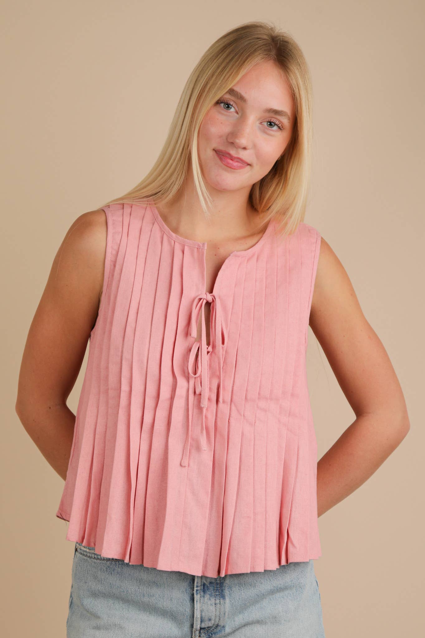 Blush Ribbon Tank