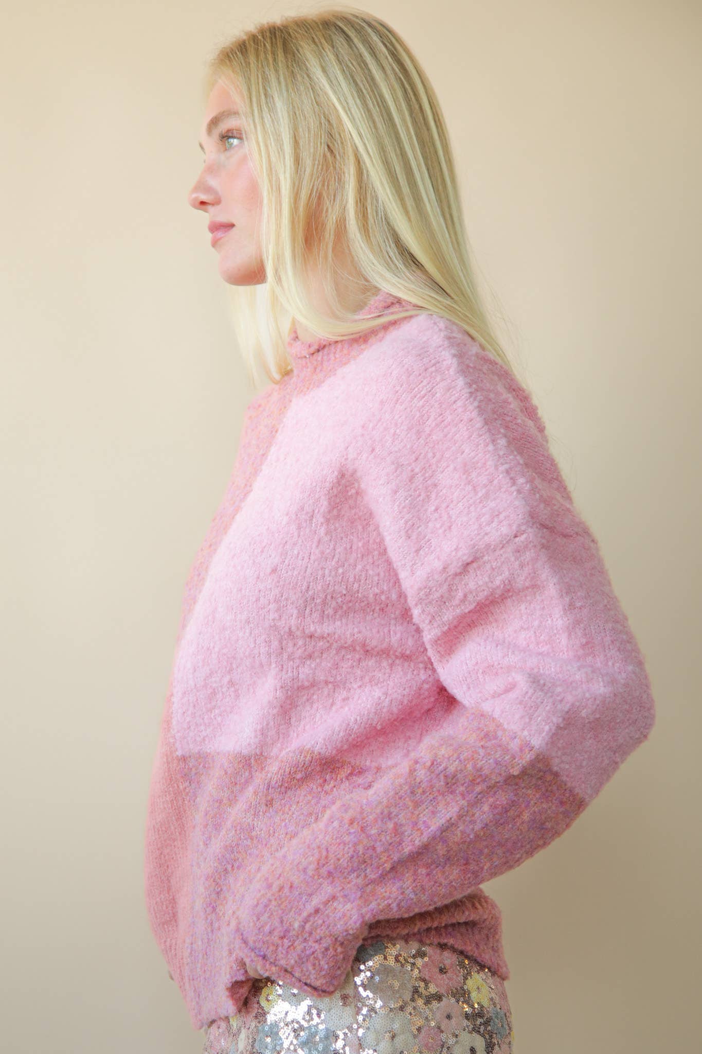 Polly Pink Cozy Knit Sweater