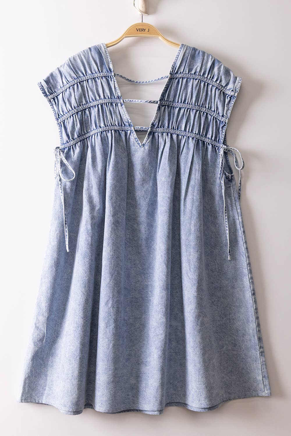 Denim Washed Mini Dress