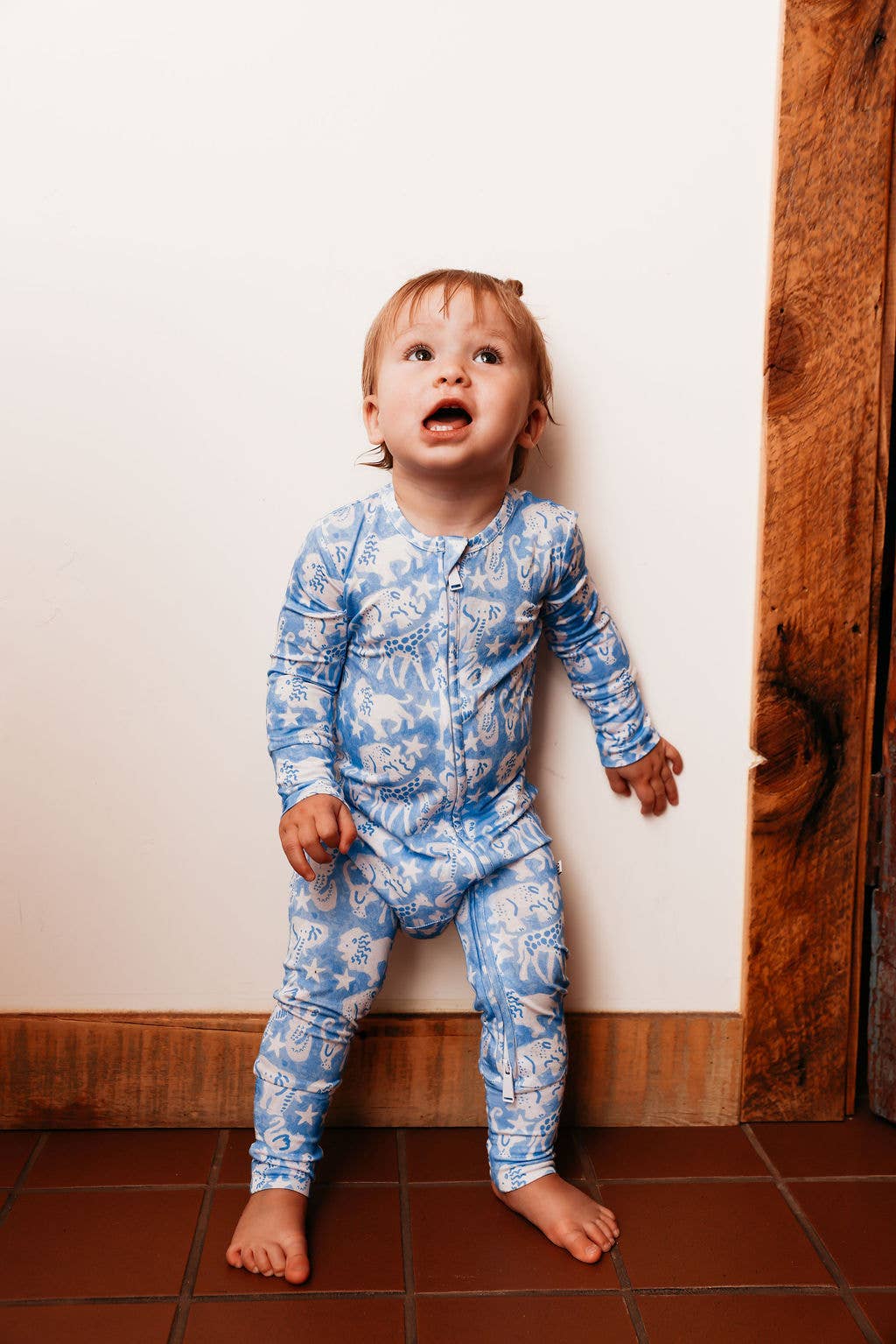 Cloud Safari Bamboo Baby Pajamas