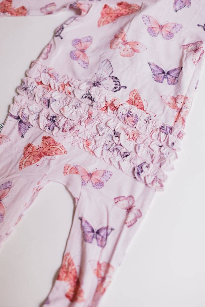 Whimsical Wings Bamboo Ruffle Onesie
