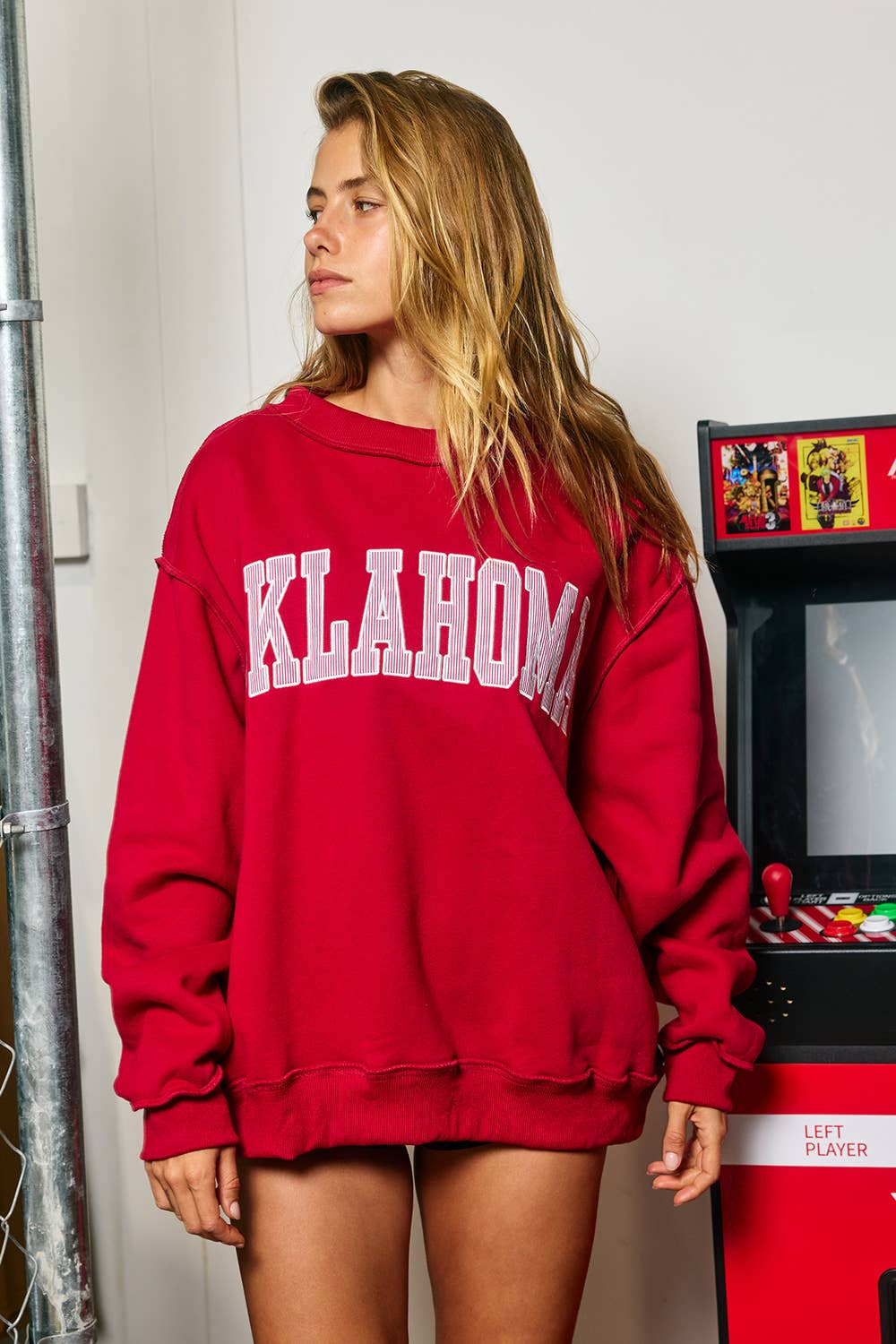 'OKLAHOMA' Mock Neck Sweatshirt