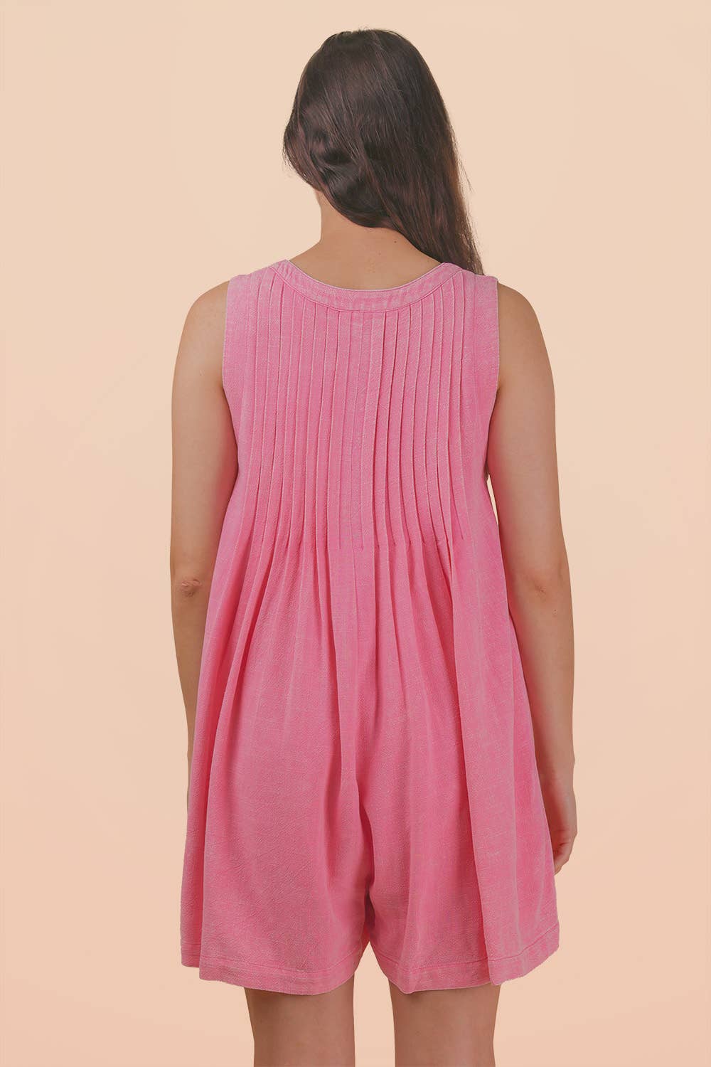 Pink Mineral Washed Romper