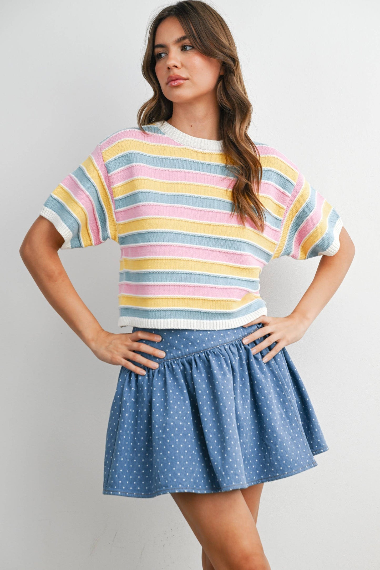 Hazy Days Stripe Knit Top