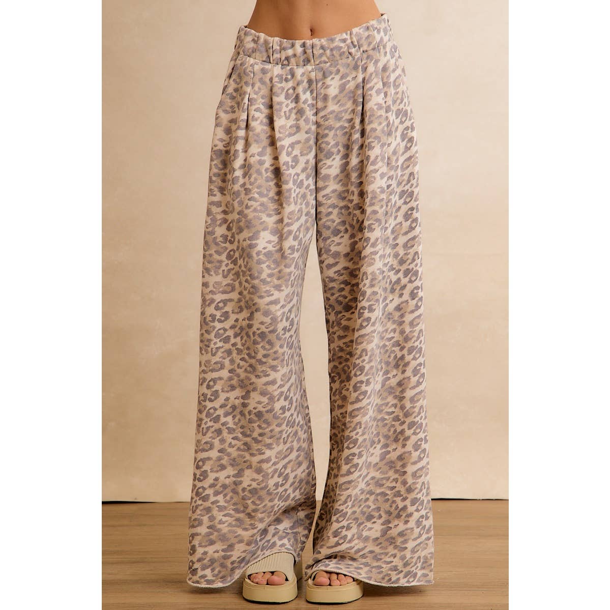 Leopard Print Wide Leg Pants