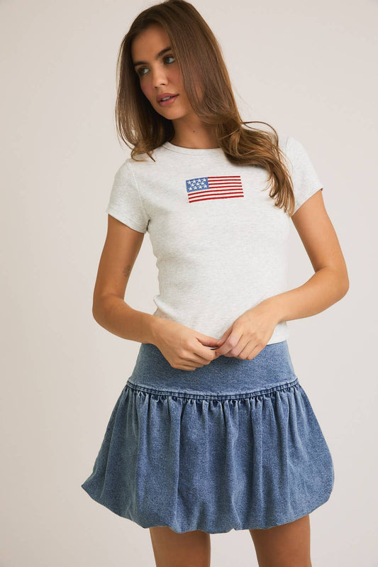 White Flag Baby Tee