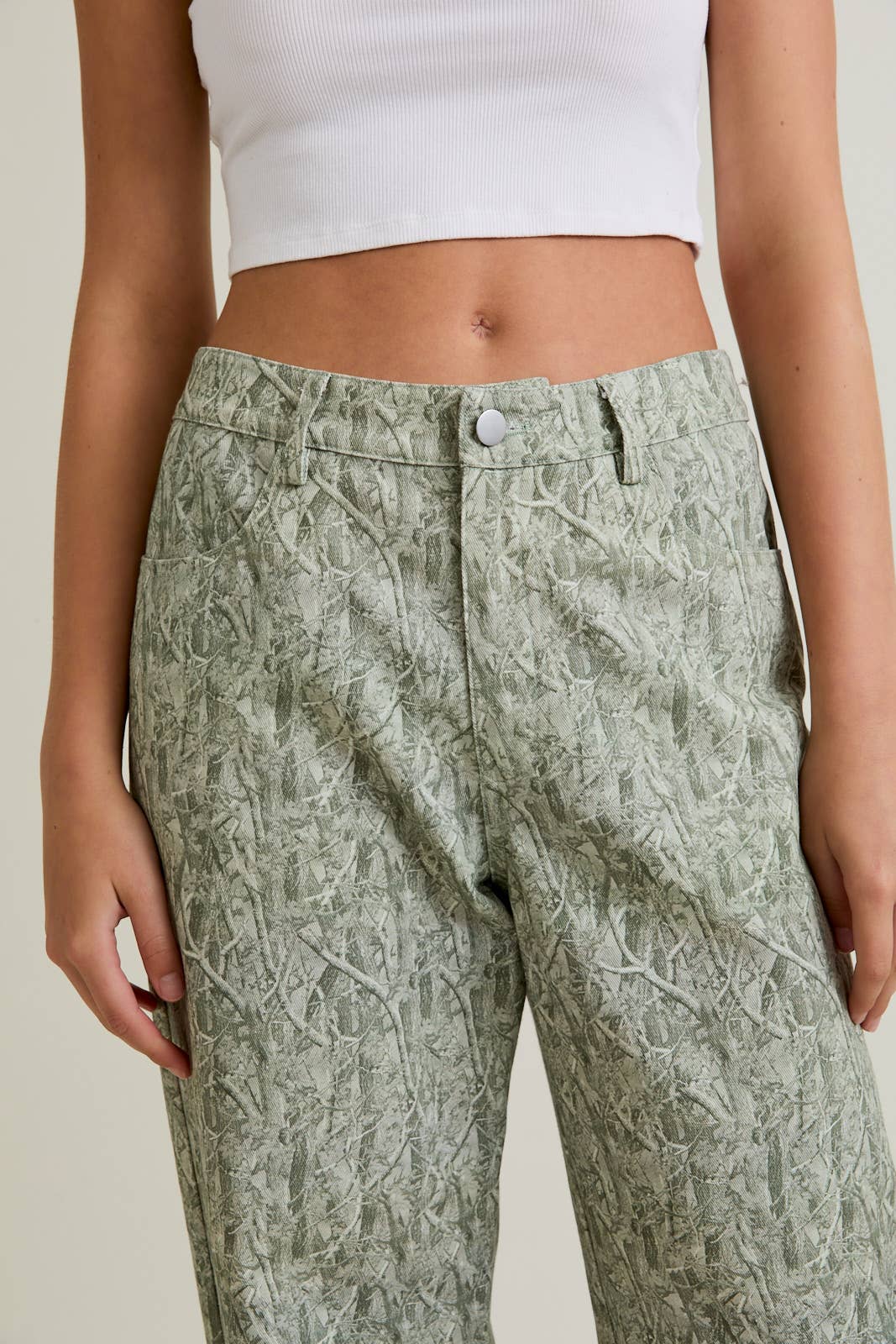 Sage Camo Wide Leg Pants