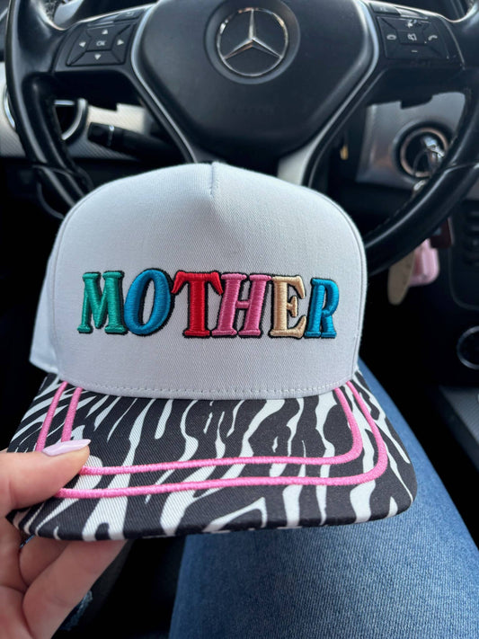 Zebra Mother Trucker Hat