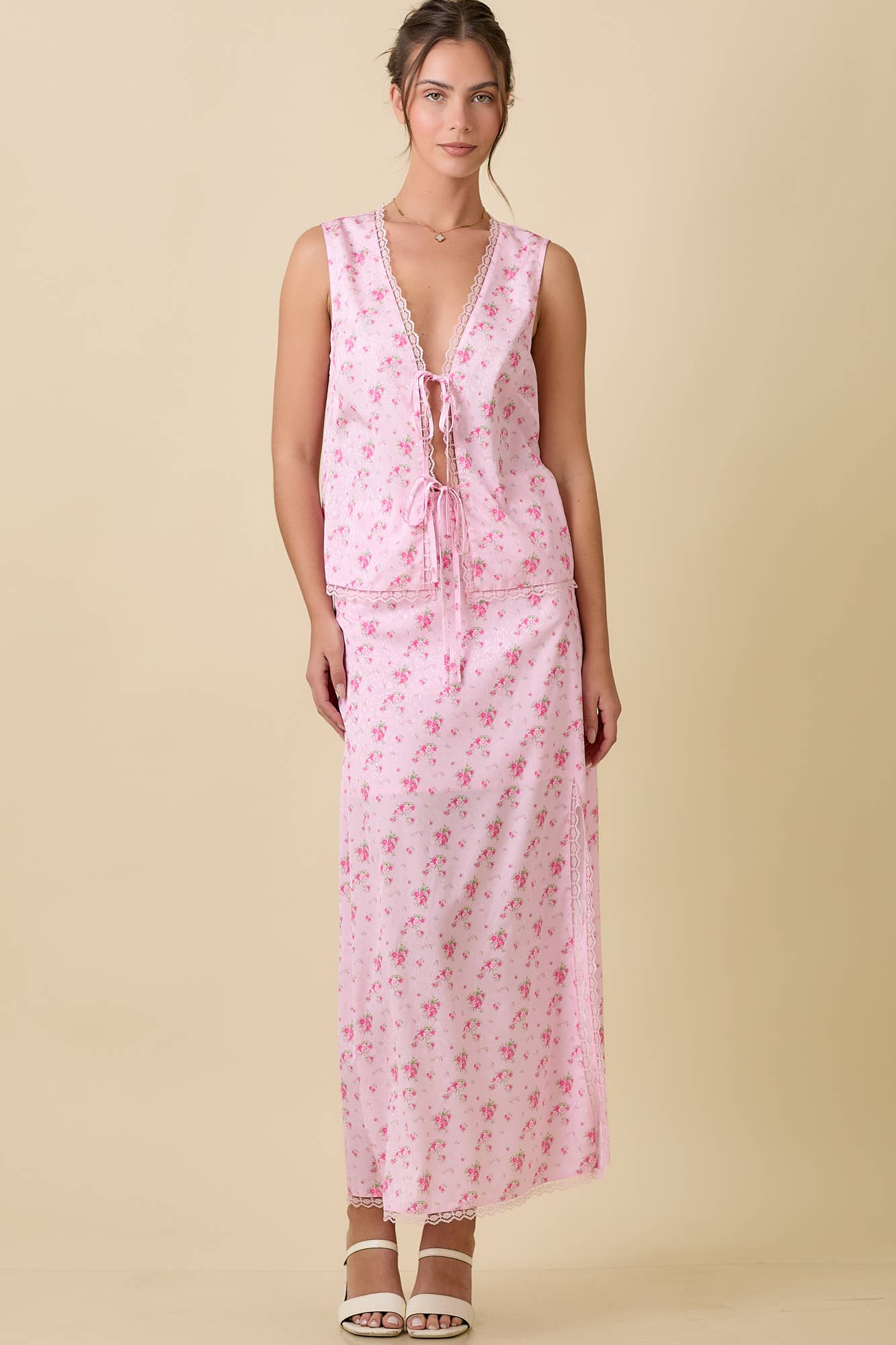 Delilah Floral Lace Vest Top