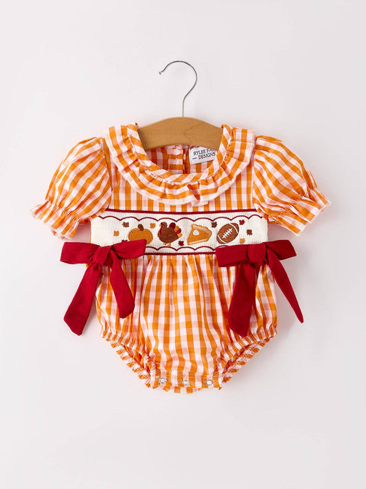 Baby Turkey Football Romper
