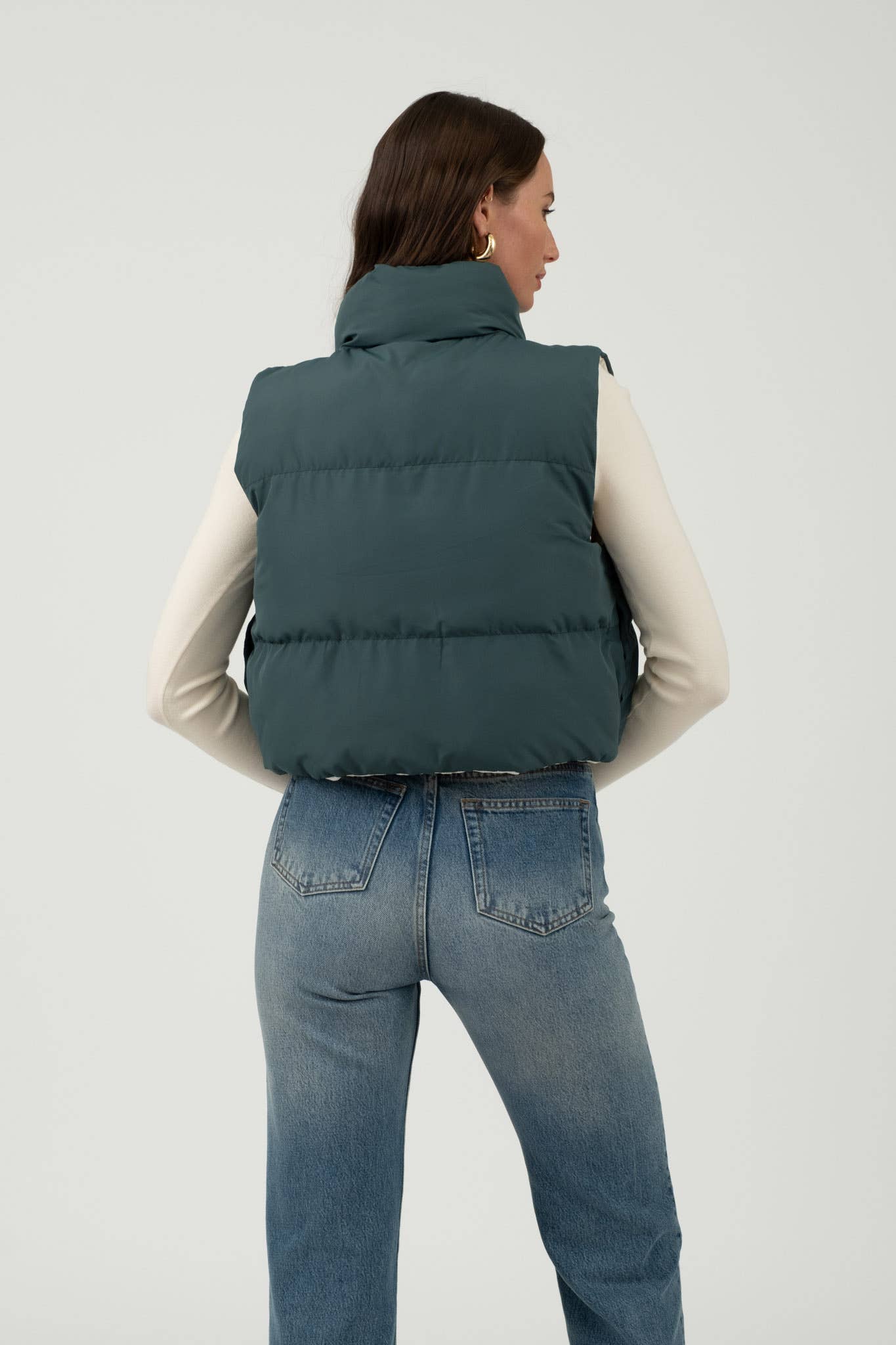 Green Reversible Puffer Vest