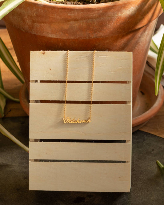 Gold Oklahoma Necklace
