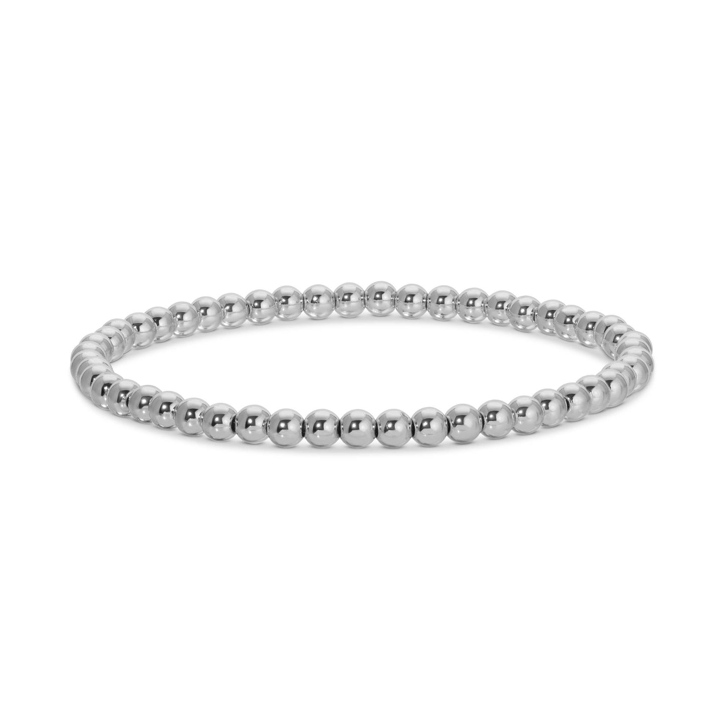 Silver Bead Stretch Bracelet