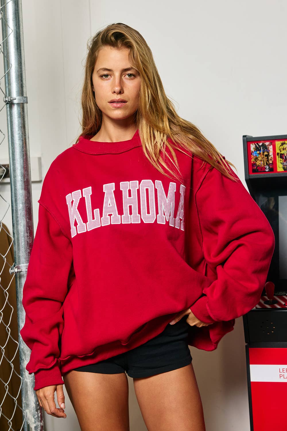 'OKLAHOMA' Mock Neck Sweatshirt