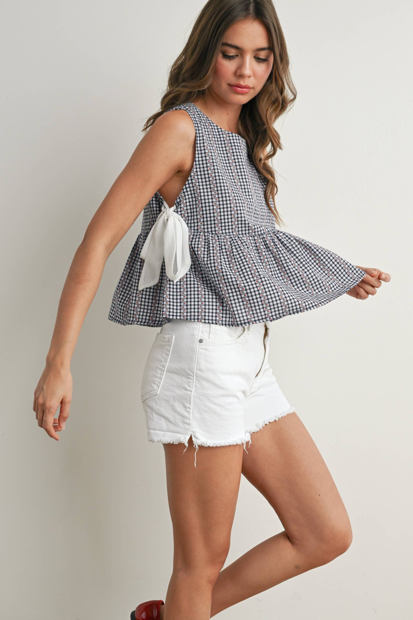 Yellow Lily Peplum Top