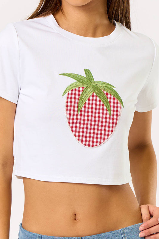 Strawberry Patchwork Tee