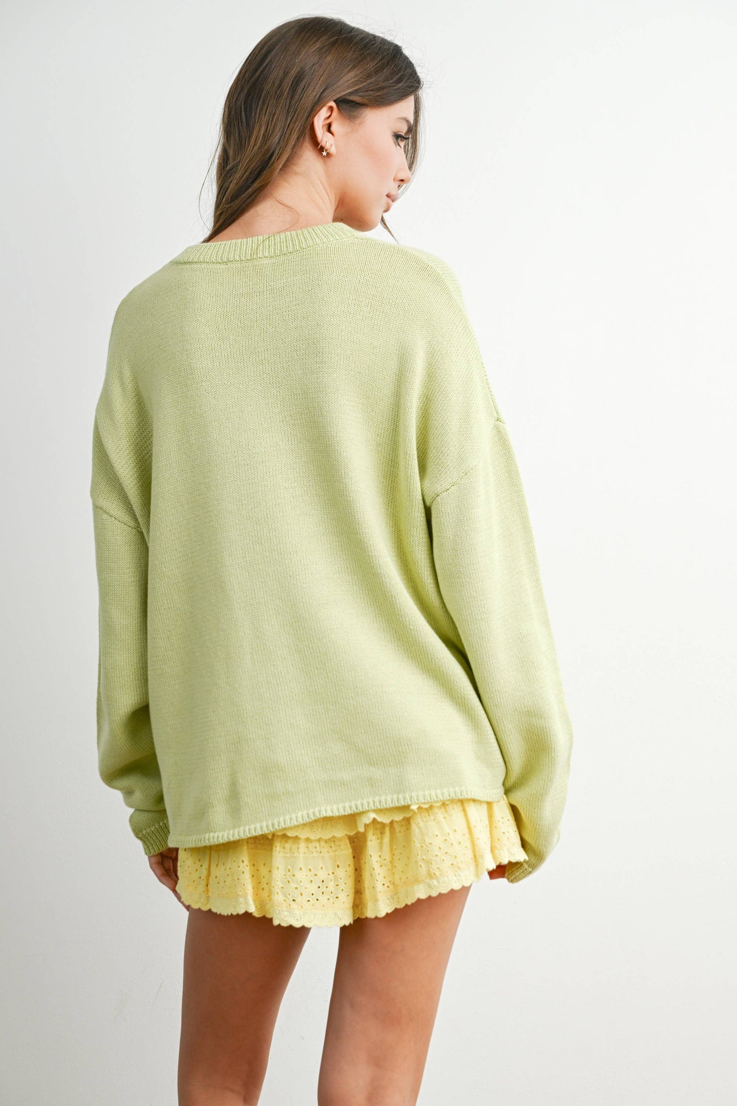 Bold Star Sweater - GREEN