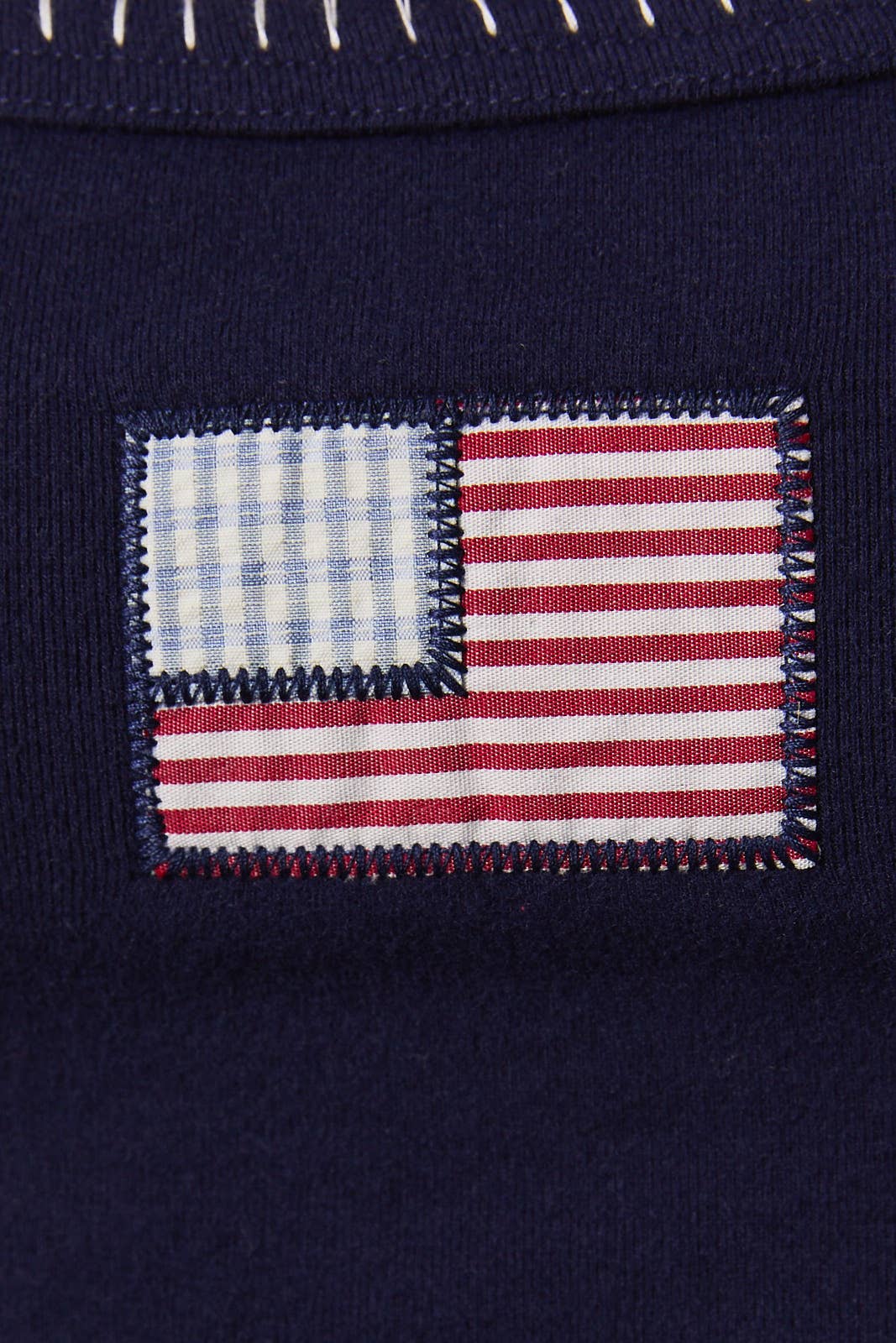 Stitched Navy Flag Tank
