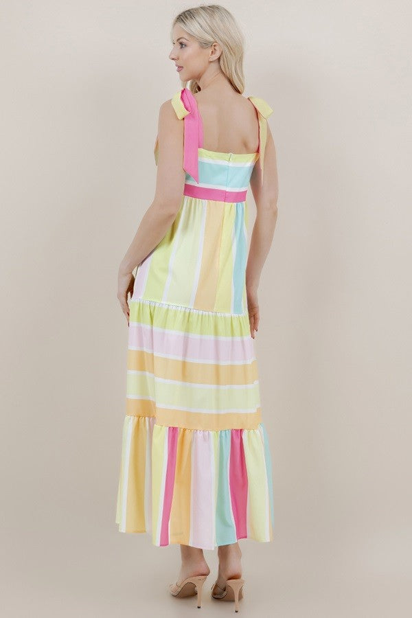 Spring Stripes Maxi Dress
