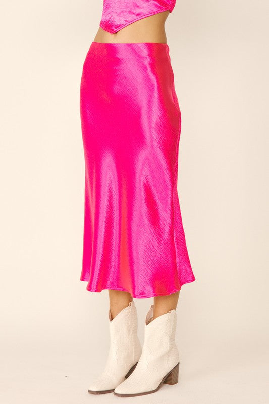 Pink Paradise Satin Skirt