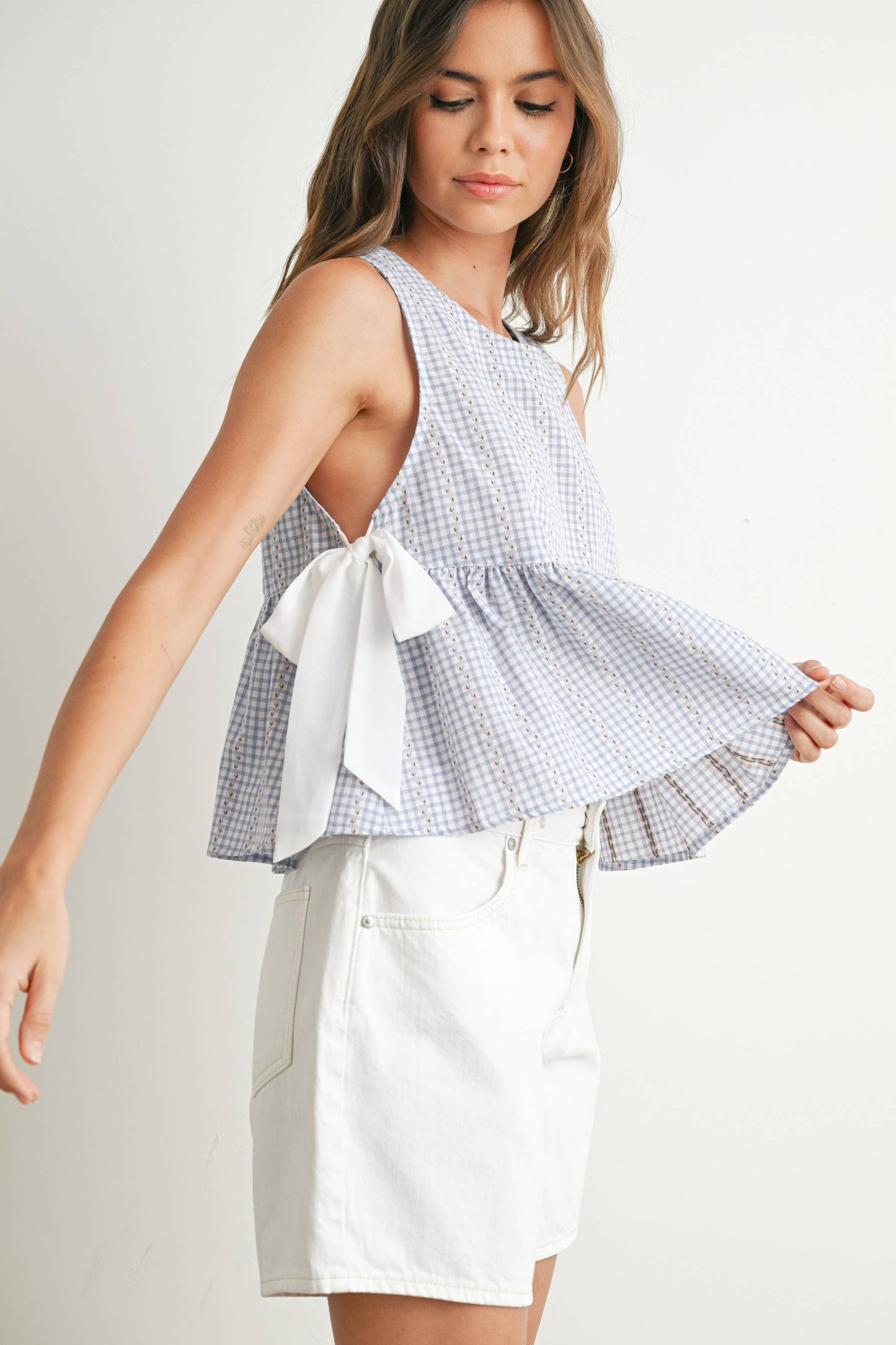Yellow Lily Peplum Top