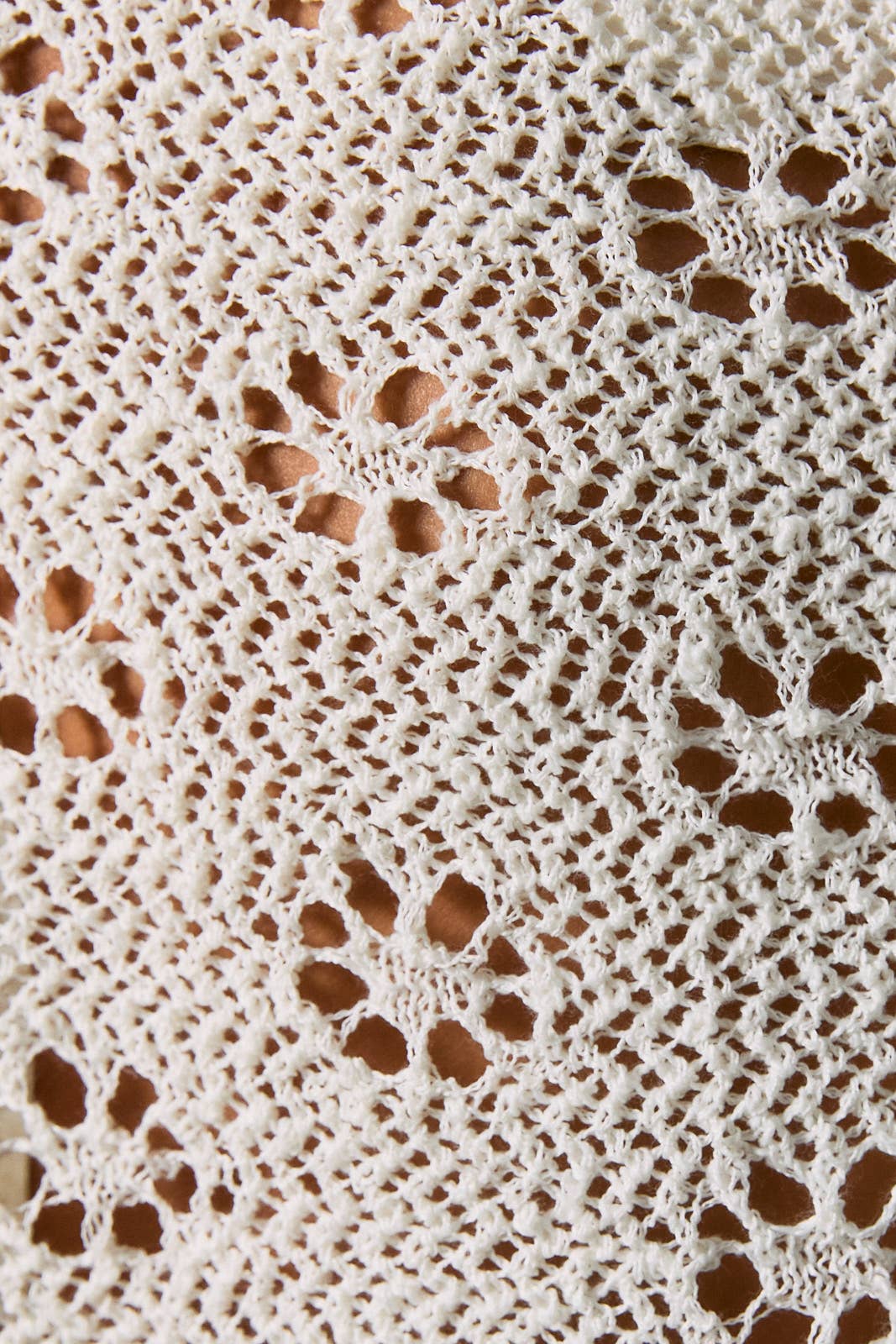 Cream Crochet Poncho