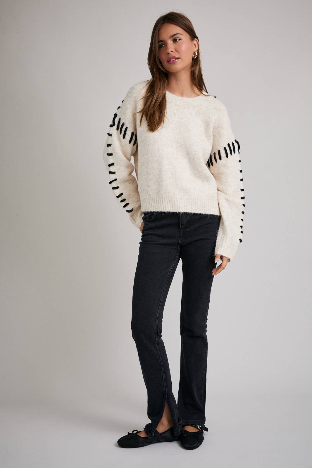 Open Stitch Sweater Top