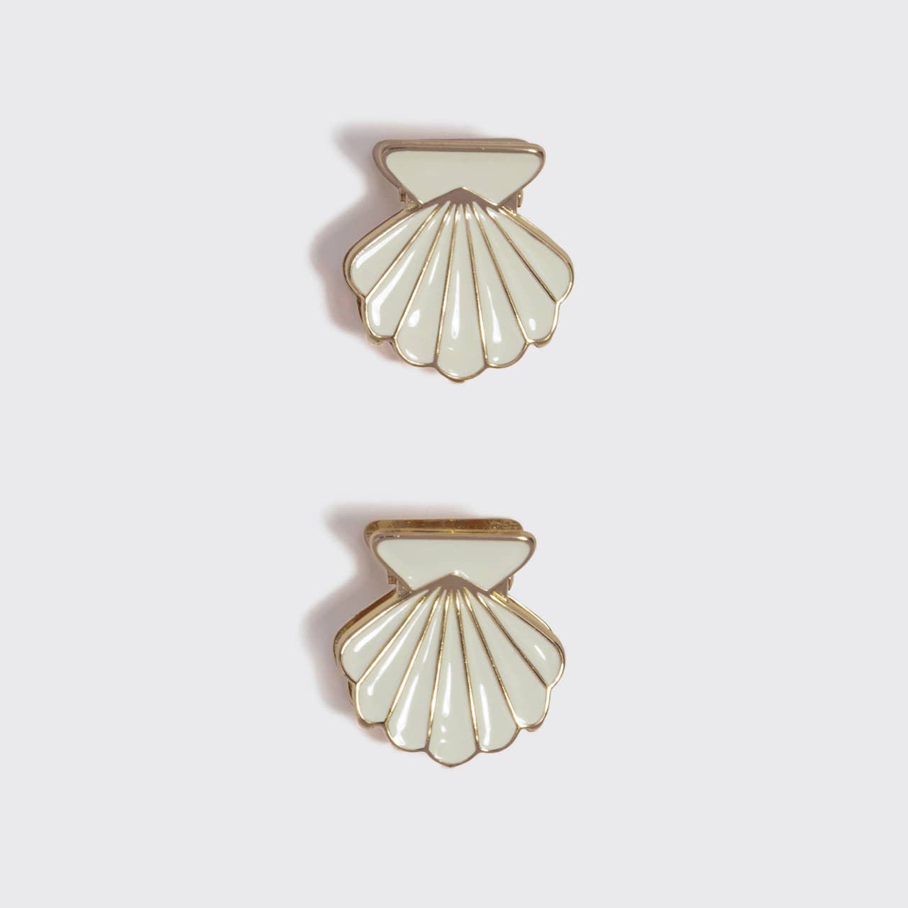 Metal Clam Shell Hair Clip 2 pc