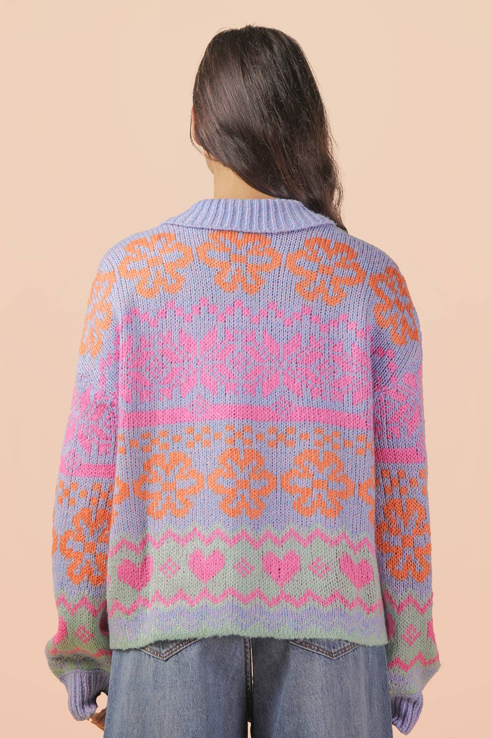 Cozy Knitted Heart Sweater