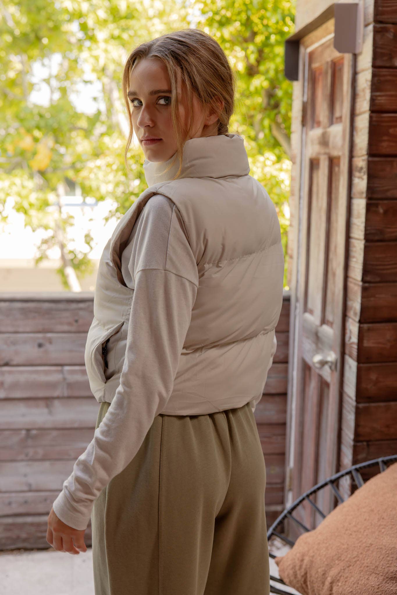 Green Reversible Puffer Vest