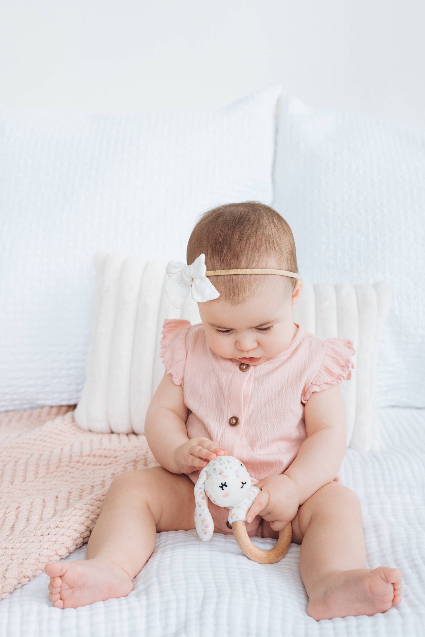 Floral Bunny Baby Teether