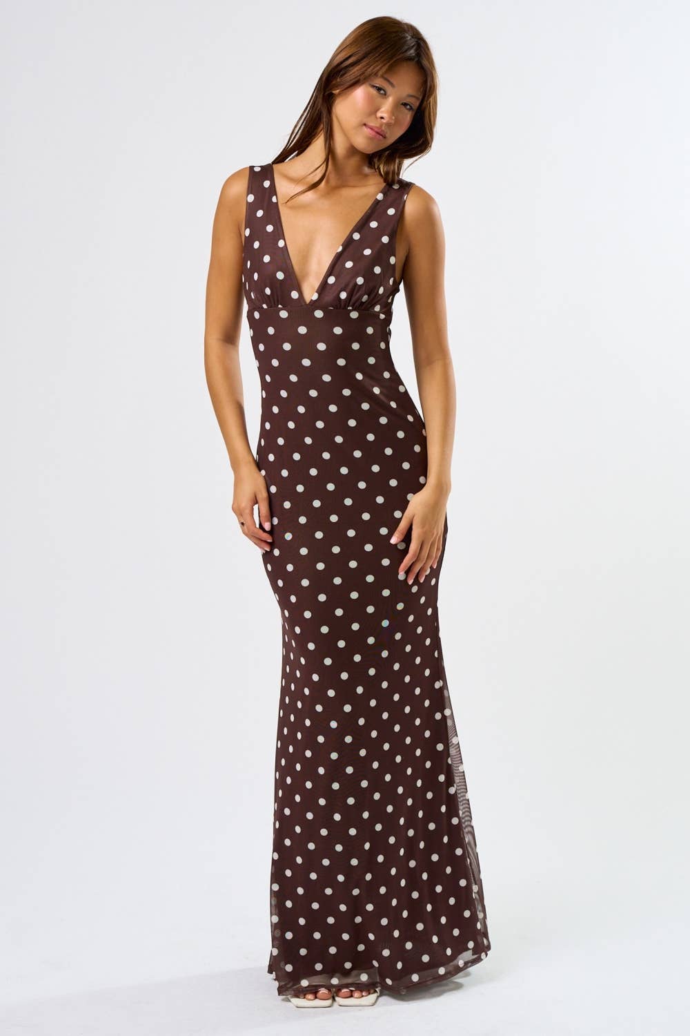 Chic Polka Dot Maxi Dress